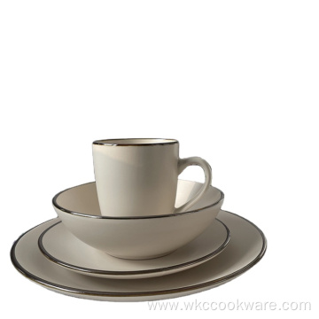 16/24 pcs Hotel restaurant tableware set ceramic porcelain